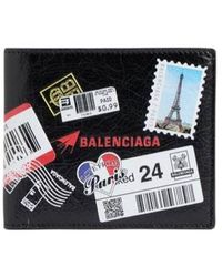 Balenciaga - Printed Logo Bifold Wallet - Lyst