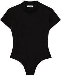 Alaïa - Alaïa Logo Embroidered Jersey Bodysuit - Lyst