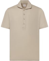 Eleventy - Button-Detailed Short Sleeved Polo Shirt - Lyst