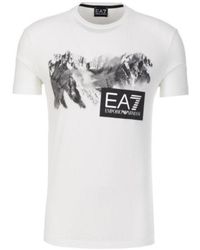 EA7 - Logo Details T-Shirt - Lyst