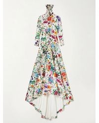 Gucci - Printed Quilted Twill Long Dress - Lyst