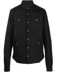 Rick Owens - Patch Pocket Cotton Shirt Jacket - Lyst