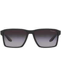 Prada Linea Rossa - Prada Eyewear Rectangular Frame Sunglasses - Lyst