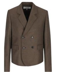 Loewe - Double Breasted Tailored Blazer - Lyst
