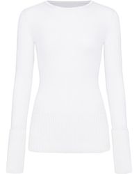Alaïa - Ribbed-Knit Crew-Neck Sweater - Lyst