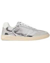 Versace - Greca Court Metallic Sneakers - Lyst