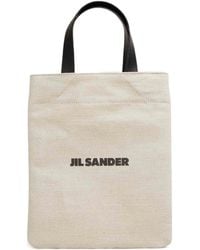 Jil Sander - Logo Top Handle Tote Bag - Lyst