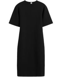 TOTEME - Totême Short-Sleeved Knitted Midi Dress - Lyst