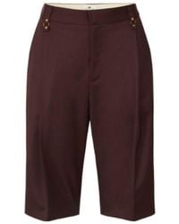 Elisabetta Franchi - Pleated Bermuda Shorts - Lyst