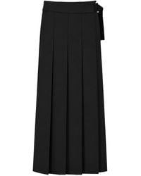 P.A.R.O.S.H. - Belted Pleated Midi Skirt - Lyst