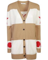 Max Mara - Valido V-Neck Long-Sleeved Cardigan - Lyst