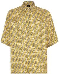 Fendi - Ff Labyrinth Silk Shirt - Lyst