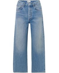 Agolde - High-Waist Wide-Leg Denim Trousers - Lyst