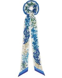 Ferragamo - Spring Print Silk Scrunchie With Mini Bandeau - Lyst
