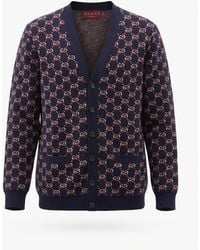 Gucci - Monogrammed Button-Up Cardigan - Lyst