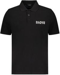 Balmain - Logo Short-Sleeve Polo Shirt - Lyst