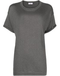 Brunello Cucinelli - Round-Neck Short-Sleeve T-Shirt - Lyst
