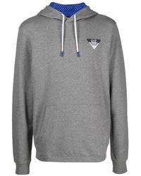 EA7 - Logo-Print Cotton Hoodie - Lyst