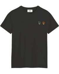 Maison Kitsuné - Maison Kitsuné Double Fox Head Regular Fit T-Shirt - Lyst