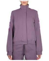 Off-White c/o Virgil Abloh - Logo Detailed High-Neck Zipped Sweatshirt - Lyst