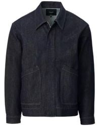 Rag & Bone - Zip-Up Denim Jacket - Lyst
