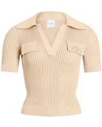 Patou - Ribbed Polo Knitted Top - Lyst