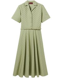Gucci - Mid-Length Gg Gabardine Dress - Lyst