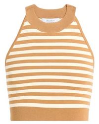 Max Mara - Striped Knit Sleeveless Top - Lyst
