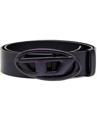 DIESEL - B-1Dr Oval-D Buckle Belt - Lyst