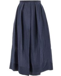 Emporio Armani - Pleated Midi Skirt - Lyst