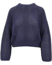 Emporio Armani - Perforated Sweater - Lyst