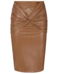 Elisabetta Franchi - Twist-Detail Gathered Mid Skirt - Lyst
