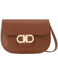 Ferragamo - Ferragamo Logo Plaque Crossbody Bag - Lyst
