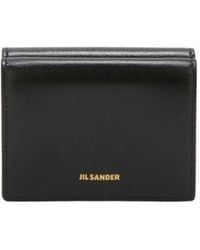Jil Sander - Logo Detailed Tri-Fold Wallet - Lyst