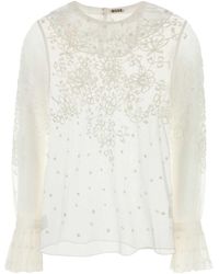 Bode - Middlemist Embroidered Top - Lyst