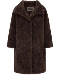 Herno - Curly Faux Fur Coat - Lyst