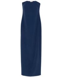 Elisabetta Franchi - Lightweight Double Layer Crêpe Carpet Dress - Lyst