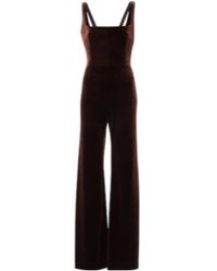 Galvan London - Vesper Velvet Jumpsuit - Lyst