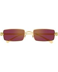 Cartier - Rectangle Frame Sunglasses - Lyst