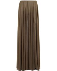 Norma Kamali - Pleated Semi-Transparent Skirt - Lyst