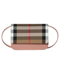 Burberry - Plaid Shoulder Bag - Lyst