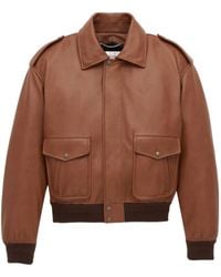 Saint Laurent - Drop-Shoulder Long-Sleeved Bomber Jacket - Lyst