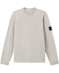 Stone Island - Logo Patch Crewneck Jumper - Lyst