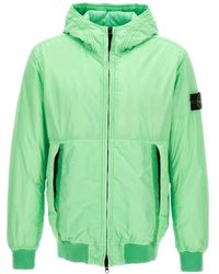 Stone Island - Logo-Patch Hooded Jacket - Lyst