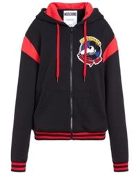 Moschino - Long-Sleeved Hooded Casual Jacket - Lyst