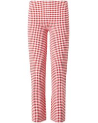 Posse - Micah Checked Jersey Straight-Leg Capri Pants - Lyst