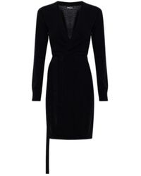 DSquared² - V-Neck Tie-Front Dress - Lyst