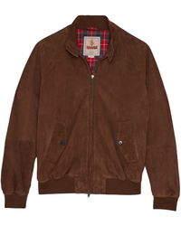 Baracuta - Long-Sleeved Leather Jacket - Lyst