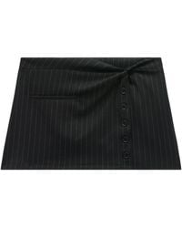 Courreges - Twist-Detailing Pinstripe Miniskirt - Lyst