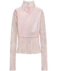 Sportmax - Embellished High Neck Long-Sleeved Top - Lyst